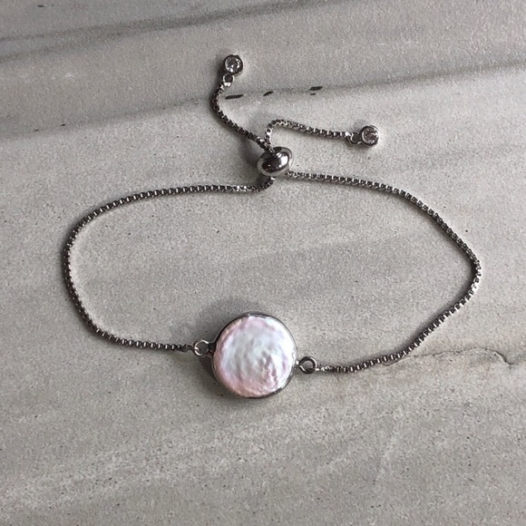 ❗️LAST❗️Freshwater Pearl Silver Chain Bracelet - Picture 4 of 4